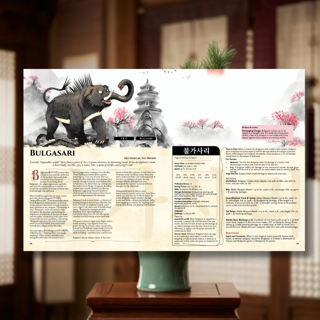 asian monsters 5e pdf Korean Bestiary 5E: Folkloric Monster Lore & Stat Blocks – Fern Flower Press