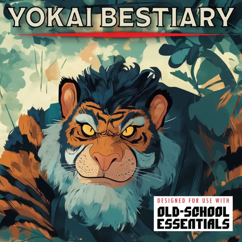 Main product image for Yokai Bestiary OSE OLD-School Essentials book on fernflowerpress.com, filled with OSE monsters and inspired by Japanese folklore. This books supplement offers unique d and d monsters, new legends, creature backgrounds, and adventure hooks for players and storytellers. Ideal for anyone expanding their OSE books collection or searching for original OSE OLD-School Essentials monsters for their campaigns.