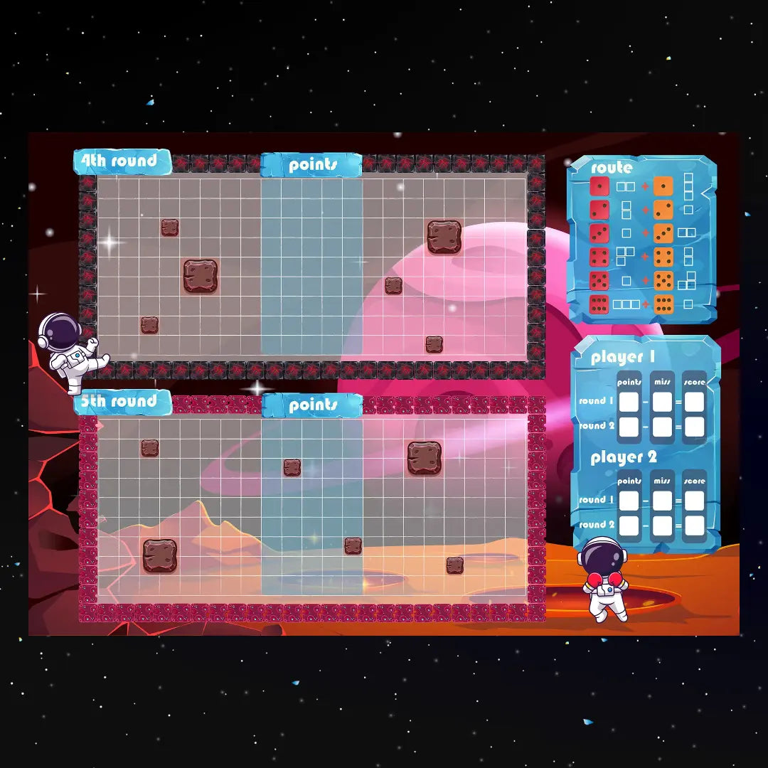 Micro Mars 2 PvP Edition  print and play game fernflowerpress.com map 1